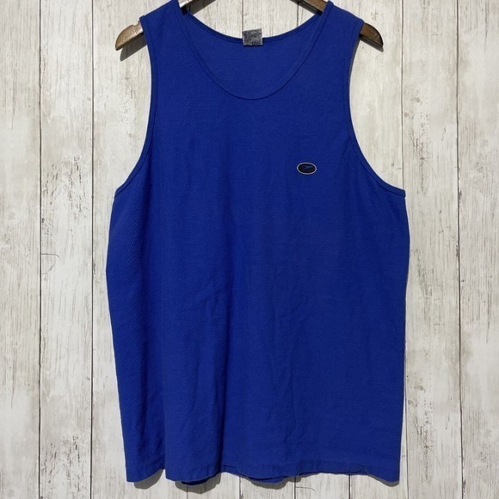 Speedo Men's Royal Blue‎ Athletic Tank Top XL-XG Textured Fabric Gym Workout
